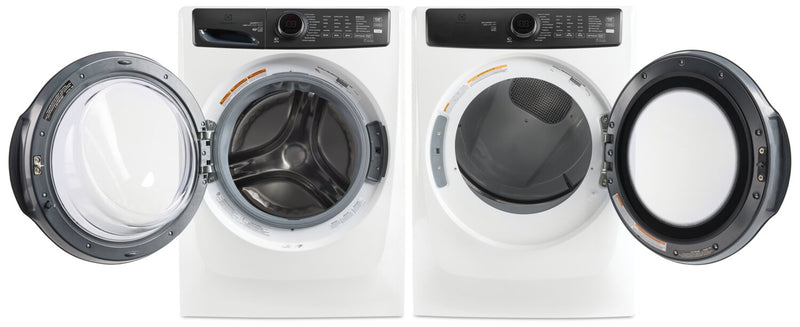 Laveuse à chargement frontal Perfect SteamMC de 5,2 pi³ et sécheuse à gaz de 8 pi³ Electrolux - blanches 