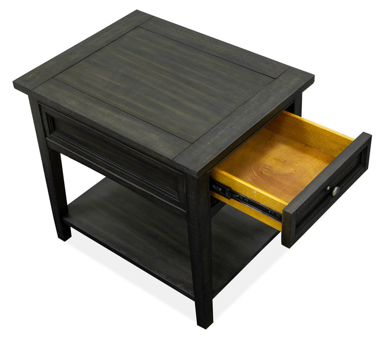 Table de bout traditionnelle Hanson de 20 po en pin - graphite