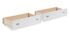 Ensemble 2 tiroirs gigognes Quinn pour lit ou lits superposés - blanc