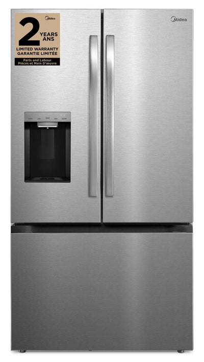 Midea 36" 28.9 Cu. Ft. French Door Refrigerator with OneTouch AutoFill™ Dispenser - MRF29D9BST | Réfrigérateur Midea de 28,9 pi³ et de 36 po à portes françaises avec distributeur automatique OneTouch AutoFillMC -  MRF29D9BST