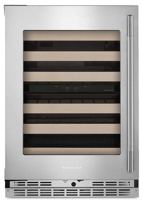 Cellier KitchenAid de 24 po sous le comptoir - acier inoxydable PrintShieldMC - KUWL524SPS