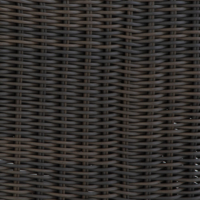 Fauteuil sans accoudoirs Halifax pour la terrasse à l’extérieur - osier en résine, tissu Nuvella - brun et beige