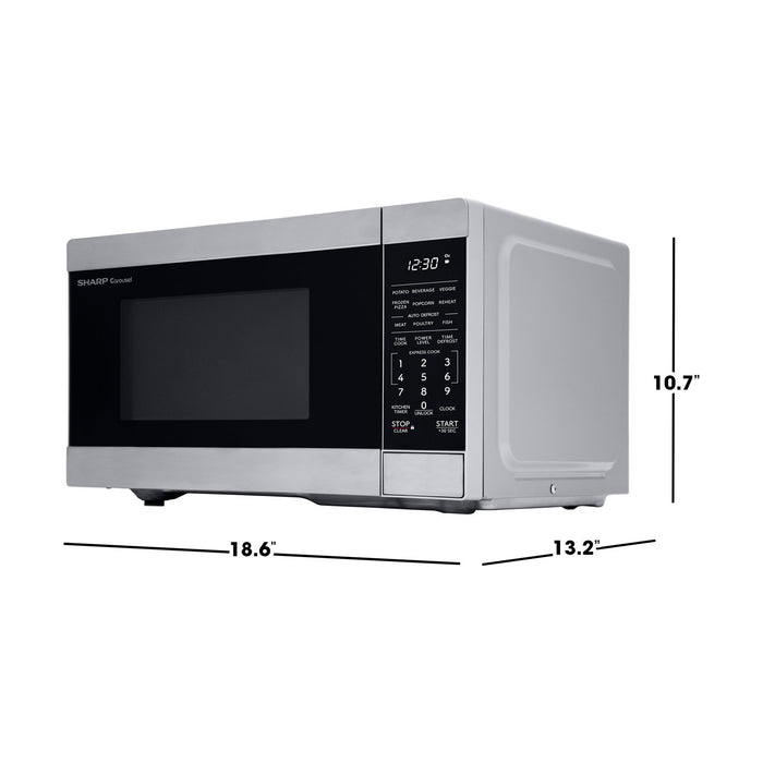 Four à micro-ondes de comptoir Sharp de 0,9 pi3 avec plateau tournant CarouselMD - SMC0962KSC