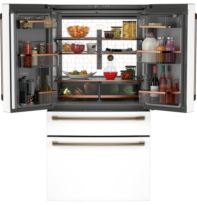 Réfrigérateur intelligent 4 portes Café de 23,2 pi3 et de 36 po de profondeur comptoir à portes françaises - blanc mat - CJE23DP4WW2 