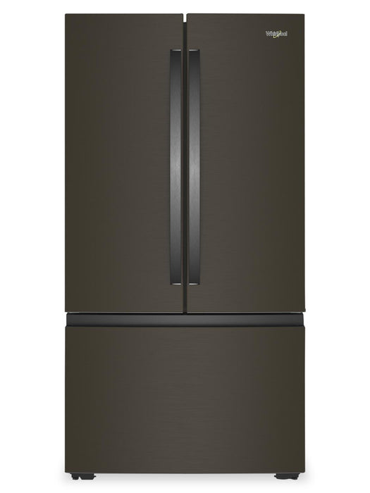 Réfrigérateur Whirlpool de 24 pi3 et de 36 po de profondeur comptoir véritable à portes françaises - acier inoxydable noir - WRFC3036RV