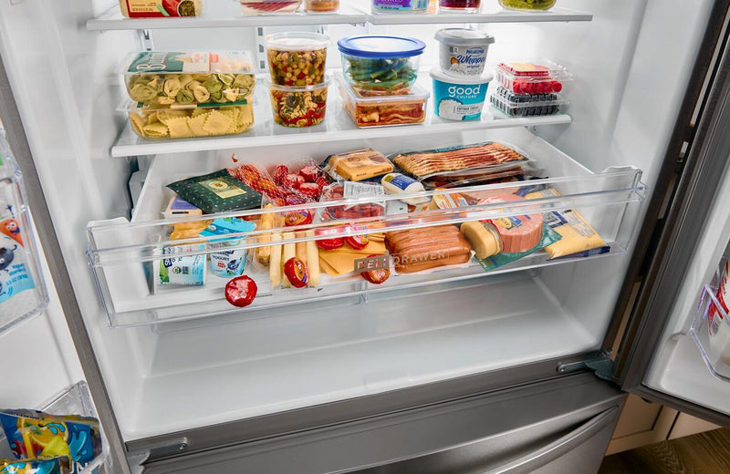 Réfrigérateur Whirlpool de 36 po et de 25 pi³ à portes françaises avec distributeur d’eau et de glaçons - WRFF3436RV