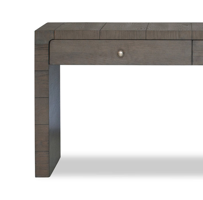 Table de salon moderne Avalon de 60 po en bois massif avec rangement - brune