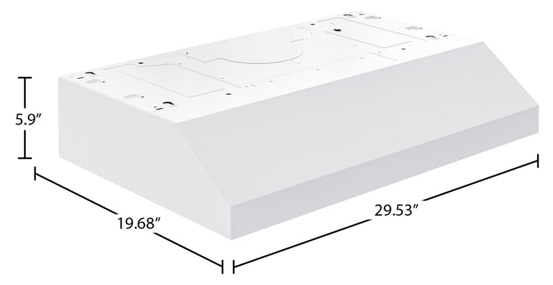 Hotte de cuisinière sous l’armoire Broan de série GLA1 de 30 po - GLA1303WW