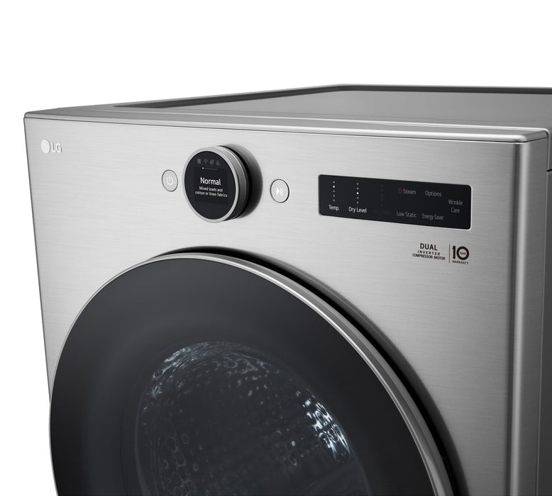 Sécheuse LG de 7,8 pi³ avec pompe à chaleur - acier graphite - superposable - DLHC5502V