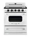 Cuisinière à induction Classic Rétro par Unique de 30 po et de 3,9 pi3 - blanc guimauve - UNQ-30CR IC W 