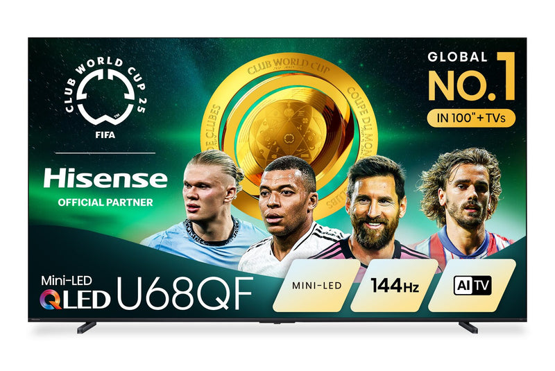 Téléviseur à Mini DEL Hisense U68QF UHD 4K de 100 po avec IA