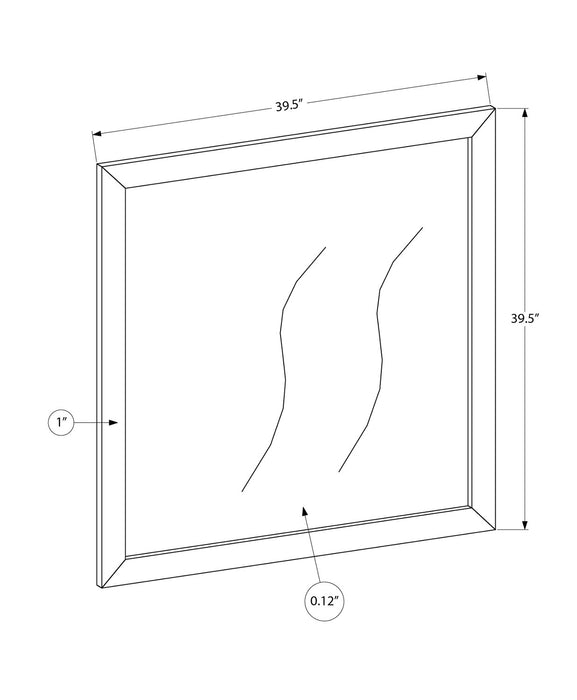 Miroir de commode de chambre à coucher Clara à fixer au meuble ou à suspendre au mur - chêne blanchi