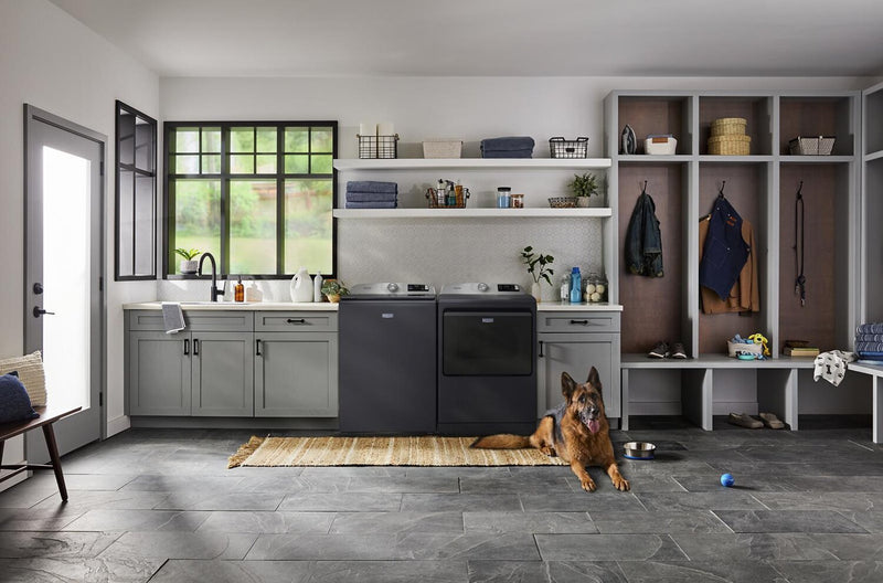 Laveuse à chargement par le haut Animal Pet Pro de 6,0 pi3 et sécheuse à gaz de 7,4 pi3 de Maytag - acier minuit - MATL72GF 