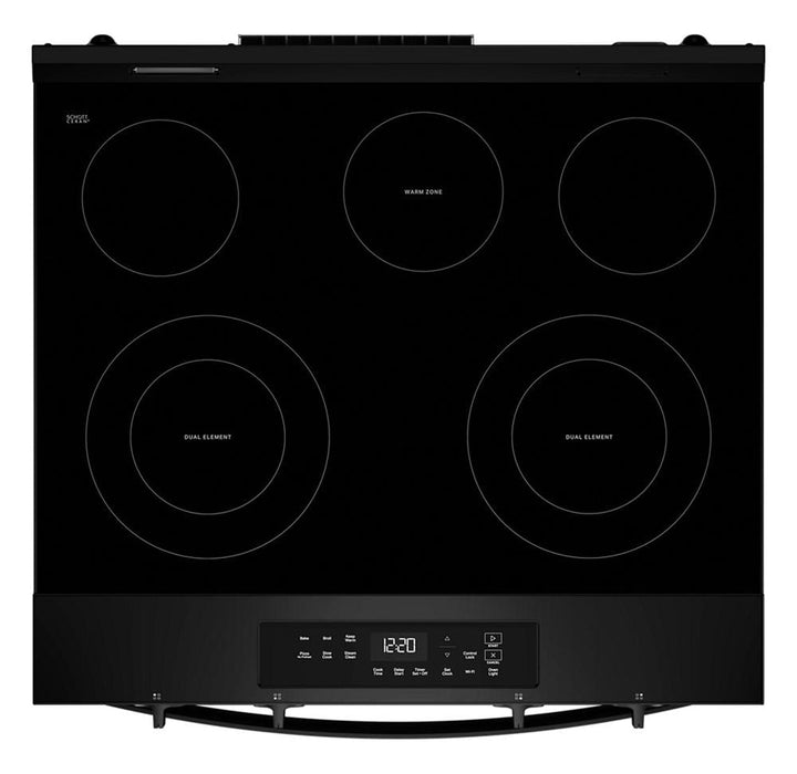 Cuisinière intelligente électrique Whirlpool de 5,3 pi3 et de 30 po avec mode sans préchauffage - noire - YWSES3330TB