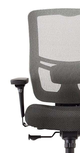Chaise de bureau Dante de Tempur-Pedic de 26,4 po - grise avec dossier à mailles