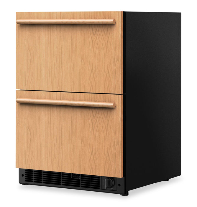 Tiroir réfrigérateur-congélateur double KitchenAid de 5,7 pi³ et de 24 po sous le comptoir - panneau personnalisable - KUCT524SPA