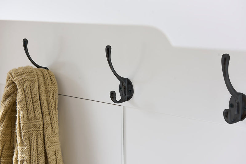 Portemanteau Quinn de 39,75 po avec rangement pour chaussures - blanc mat