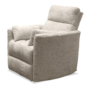 Fauteuil pivotant, coulissant et inclinable Remi de 38 po en tissu - taupe