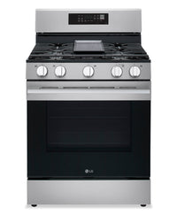  Cuisinière intelligente à gaz LG de 6,3 pi3 avec friture à air - acier inoxydable - LRGN6323Y