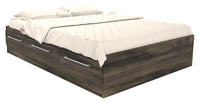  Lit matelot Riley avec 3 tiroirs de rangement pour enfants, fabriqué au Canada, gris - format lit double