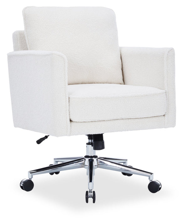 Chaise de bureau réglable Dove de Sealy de 26 po - ivoire 