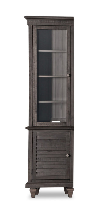 Meuble audio-vidéo rustique Baron 4 pièces de 114 po en pin avec rangement et système de gestion des câbles pour téléviseurs jusqu’à 70 po - anthracite vieilli