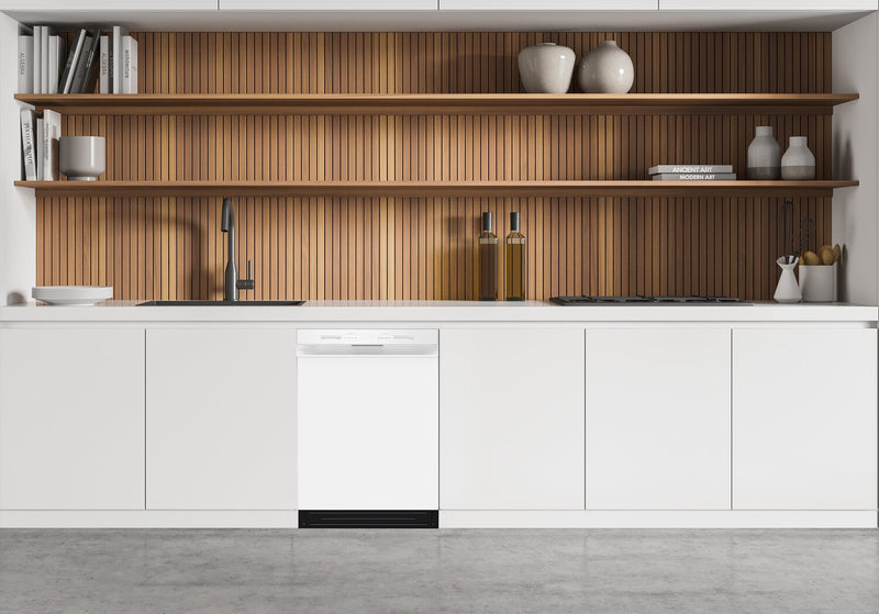 Lave-vaisselle Midea de 24 po avec commandes à l’avant et éclairage intérieur - MDF24P2BWW
