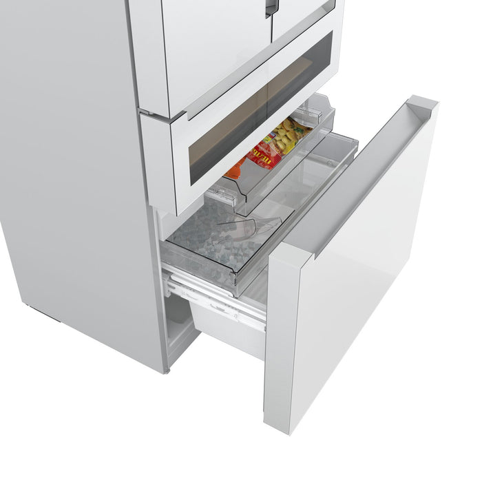 Réfrigérateur intelligent Bosch série 800 de 36 po et de 20,5 pi3 de profondeur comptoir à portes françaises - B36CL81ENW 