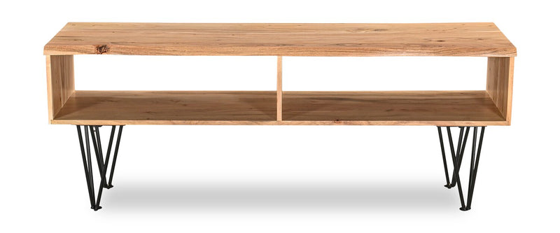 Meuble pour téléviseur moderne Kaleb de 57 po pour téléviseurs jusqu'à 65 po - naturel