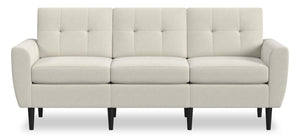 Sofa modulaire BLOK à accoudoirs évasés - bouclé ivoire