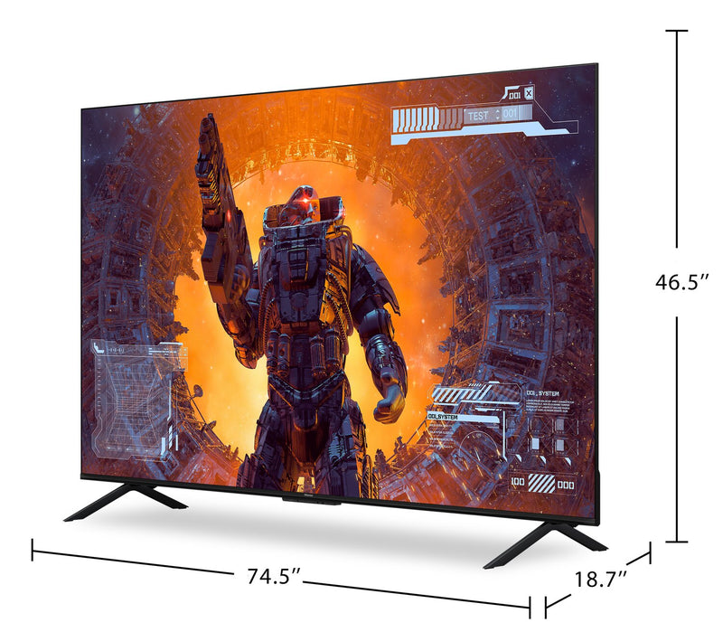 Téléviseur intelligent QLED HISENSE UHD 4K de 85 po à 144 Hz avec HDR10+, Dolby VisionMC et Google TVMC (85QD7N)