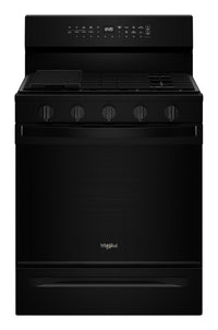 Cuisinière intelligente à gaz Whirlpool de 5 pi³ avec friture à air et autonettoyage - noire - WFGS7530RB