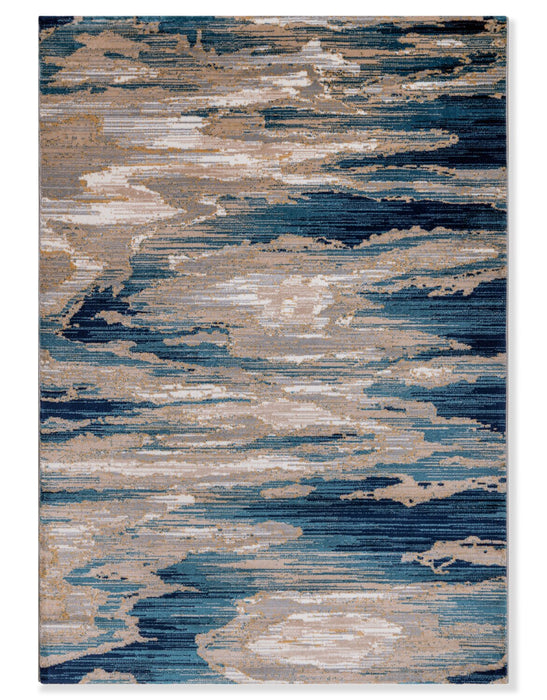Carpette contemporaine Samantha multicolore - 6 pi 7 po x 9 pi 6 po 