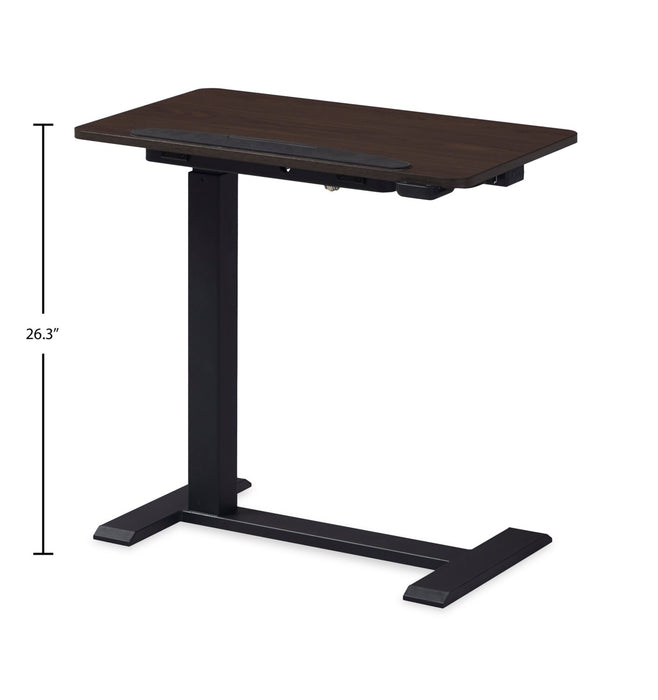 Bureau portatif Aaron de 26,77 po à hauteur réglable avec dessus relevable – noyer