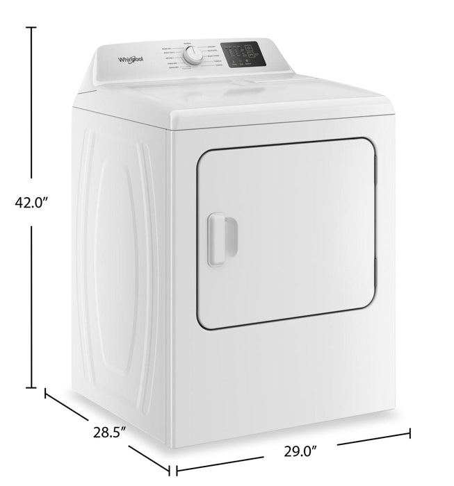Sécheuse à gaz Whirlpool de 7,0 pi3 avec séchage par détection automatique - blanche - WGD4105SW\t