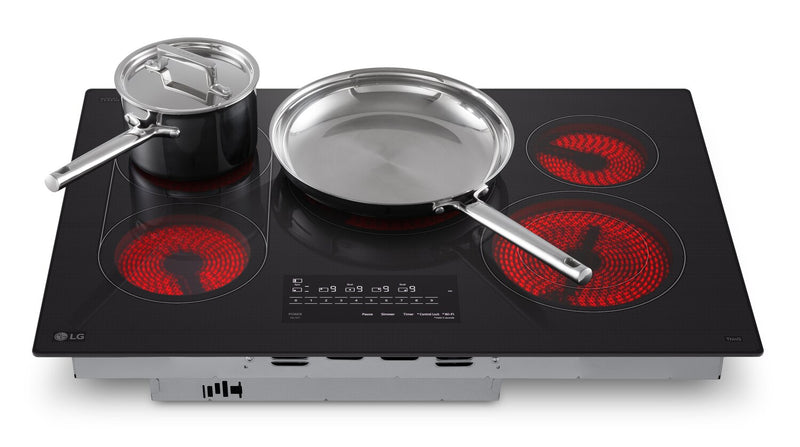 Surface de cuisson électrique LG de 30 po à 5 éléments avec élément UltraHeatMC de 3 200 W - noire - CBEW3017BE