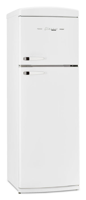 Réfrigérateur Classic Rétro d’Unique de 24 po et de 11 pi3 à congélateur supérieur - blanc guimauve - UNQ-310L W TM