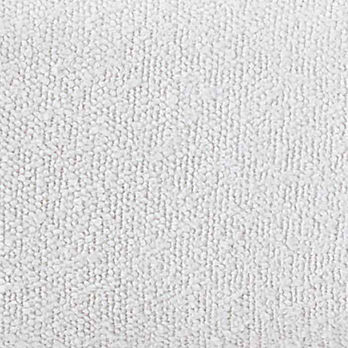 Chaise de salle à manger Capri de Kort & Co. en métal avec tissu bouclé et touches dorées - blanche
