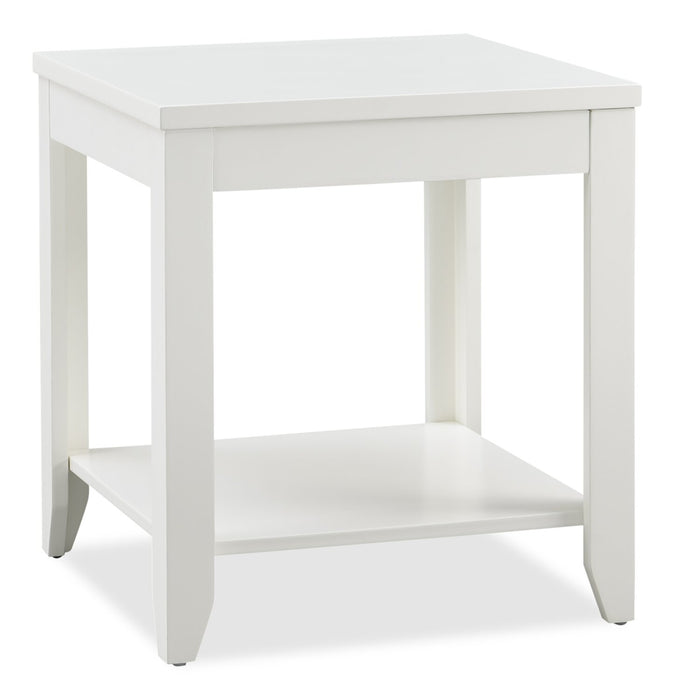 Ensemble 3 tables traditionnelles Aspen de 47,3 po (table à café et 2 tables de bout) - blanc