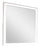 Miroir de commode de chambre à coucher somptueux Halo avec éclairage à DEL - blanc