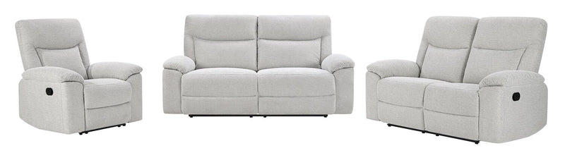 Sofa à inclinaison manuelle Spencer de 80,9 po en tissu de chenille - gris