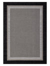 Carpette Milo à tissage plat monochrome 6 pi 7 po x 9 pi 6 po pour l’extérieur - grise