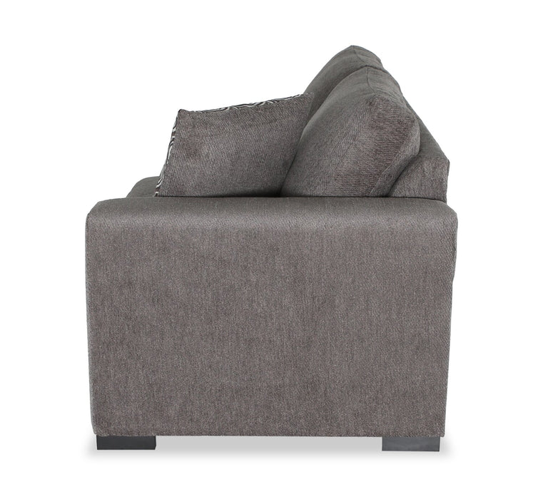 Sofa-lit sectionnel enveloppant de gauche Legend 2 pièces fabriqué au Canada en tissu de chenille - brun étain