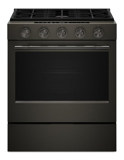 KitchenAid 30" 5.0 Cu. Ft. Slide-in Gas Range with Convection Modes - Black Ore - KSGS530SBE | Cuisinière à gaz encastrée KitchenAid de 5,0 pi³ et de 30 po avec modes à convection - minerai noir - KSGS530SBE