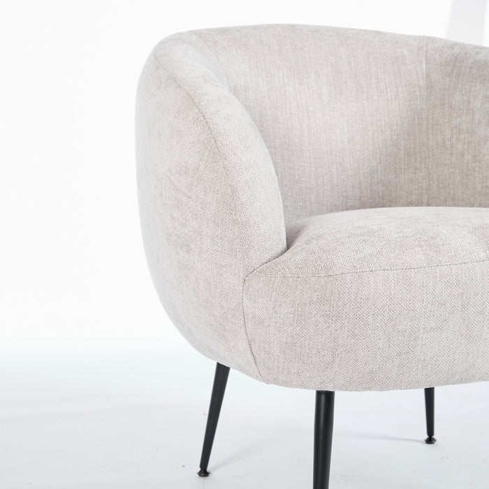 Fauteuil d’appoint Nova de 28,7 po en tissu bouclé - gris clair