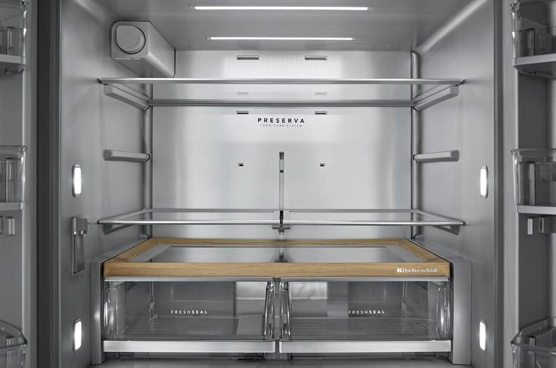 Réfrigérateur KitchenAid de 29 pi3 à portes françaises - acier inoxydable - KRMF436SPS