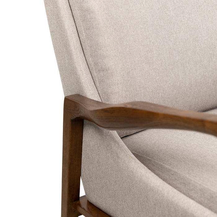Fauteuil d’appoint Echo 27,95 po en tissu avec accoudoirs et pattes en bois - beige