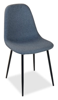 Chaise de salle à manger Jax en tissu de polyester et en métal - anthracite