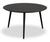 Table à café moderne Viola de 29,5 po avec dessus rond - frêne noir 