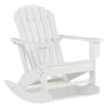 Fauteuil berçant Bask pour la terrasse à l’extérieur, plastique haute densité, résistant aux rayons UV et aux intempéries - blanc